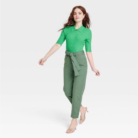 A New Day Pants - A New Day - A New Day Women's Tapered Casual High Rise Ankle L Olive